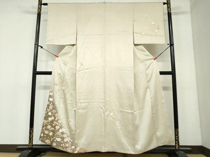 平和屋着物●訪問着 草花文 暈し染め 金彩 ますいわ屋扱い 正絹 逸品 DAAY5637ud
