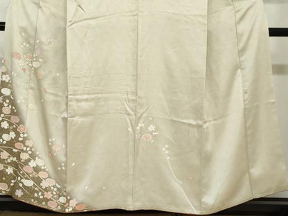 平和屋着物●訪問着 草花文 暈し染め 金彩 ますいわ屋扱い 正絹 逸品 DAAY5637ud