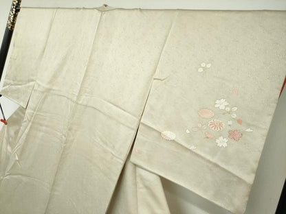 平和屋着物●訪問着 草花文 暈し染め 金彩 ますいわ屋扱い 正絹 逸品 DAAY5637ud