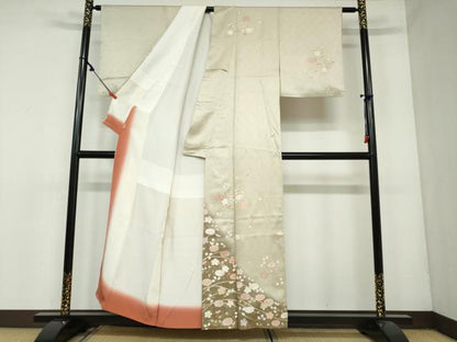 平和屋着物●訪問着 草花文 暈し染め 金彩 ますいわ屋扱い 正絹 逸品 DAAY5637ud