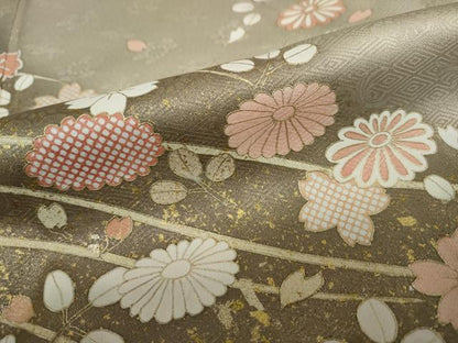 平和屋着物●訪問着 草花文 暈し染め 金彩 ますいわ屋扱い 正絹 逸品 DAAY5637ud