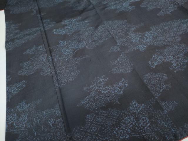 平和屋着物●結城紬　雲霞風景文　正絹　逸品　DAAY5647ud