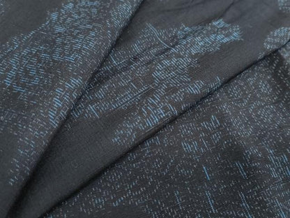 平和屋着物●結城紬　雲霞風景文　正絹　逸品　DAAY5647ud