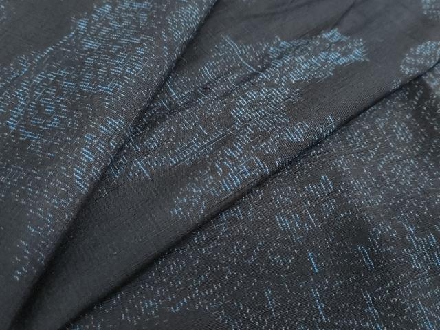 平和屋着物●結城紬　雲霞風景文　正絹　逸品　DAAY5647ud