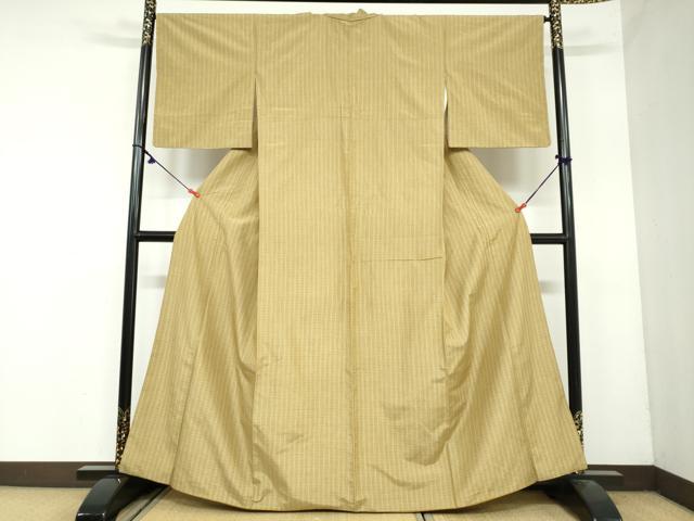 平和屋着物●上質な紬 変わり間道 正絹 逸品 DAAY5669ud