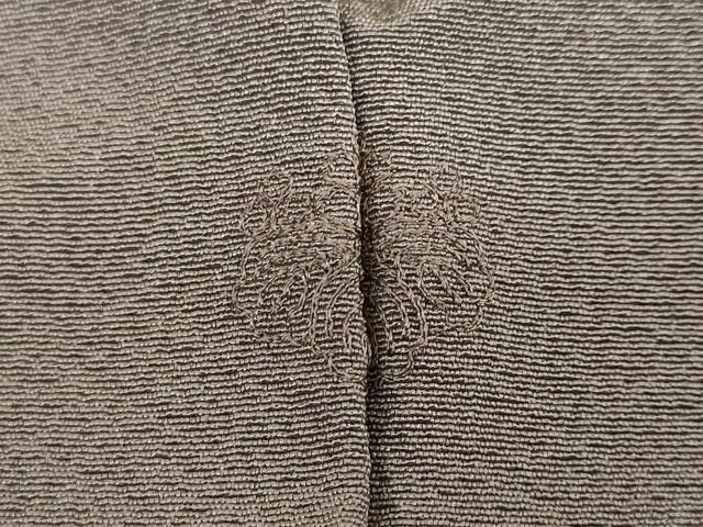 平和屋着物○上質な色無地 紋意匠 江戸鼠色 ロング丈 正絹