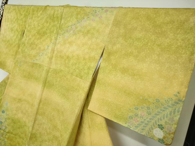 平和屋着物●訪問着 駒刺繍 朧染 舞桜文 暈し染め 金彩 銀通し地 正絹 逸品 DAAY5687ud