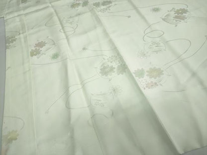 平和屋着物●長襦袢 袷 糸車地紋 暈し染め 正絹 逸品 DAAY5690ud