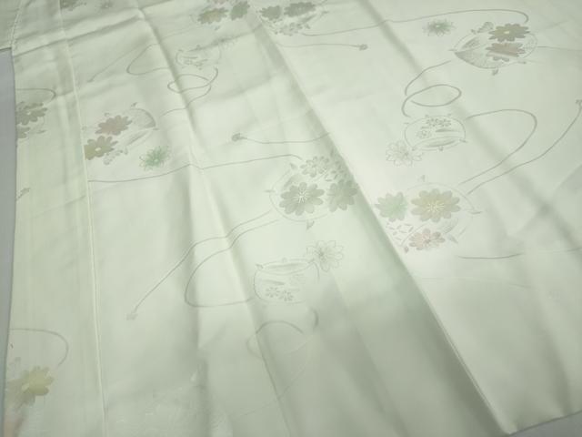 平和屋着物●長襦袢 袷 糸車地紋 暈し染め 正絹 逸品 DAAY5690ud
