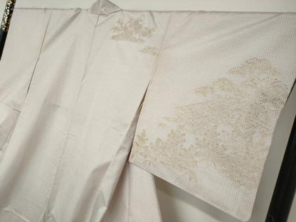 平和屋着物●中国三大刺繍 スワトウ刺繍 総刺繍 訪問着 本場大島紬 80亀甲 白大島 草花文 証紙付き 正絹 逸品 DAAY5699ud