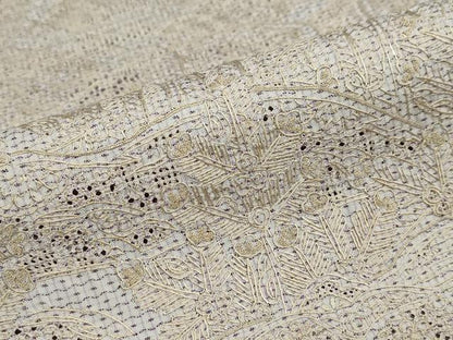 平和屋着物●中国三大刺繍 スワトウ刺繍 総刺繍 訪問着 本場大島紬 80亀甲 白大島 草花文 証紙付き 正絹 逸品 DAAY5699ud