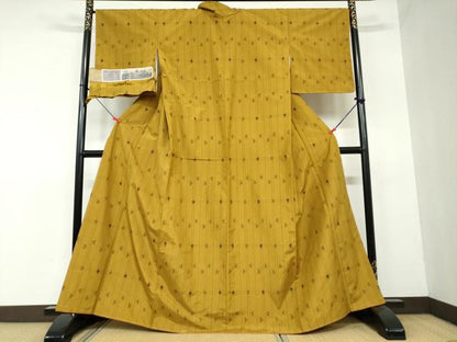 平和屋着物●琉球絣 越布絣 証紙付き 正絹 逸品 未使用 DAAY5707ud