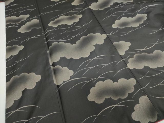 平和屋着物●本場染大島紬　雲取芝文　正絹　逸品　DAAY5708ud