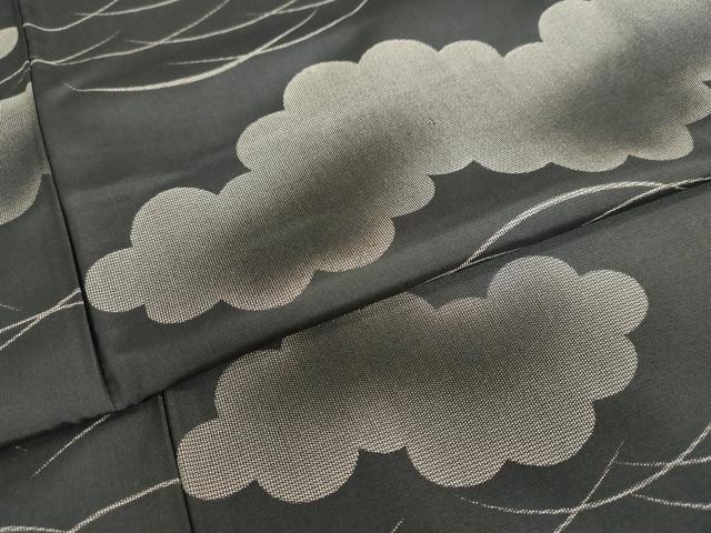 平和屋着物●本場染大島紬　雲取芝文　正絹　逸品　DAAY5708ud