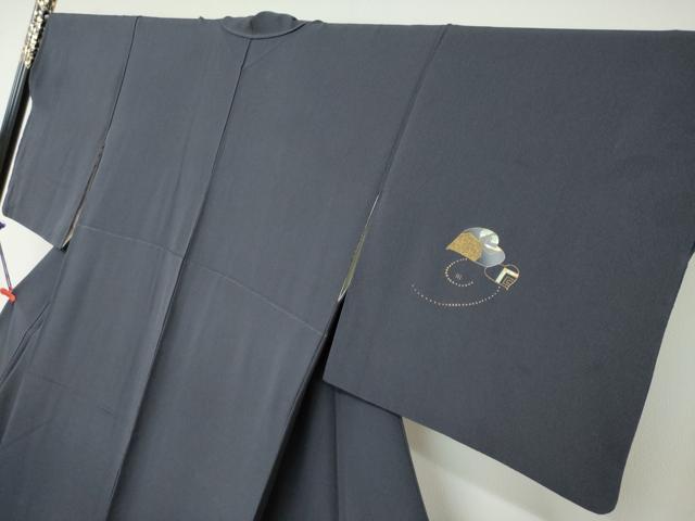 平和屋着物●訪問着　舞葉文　金銀彩　正絹　逸品　DAAY5709ud