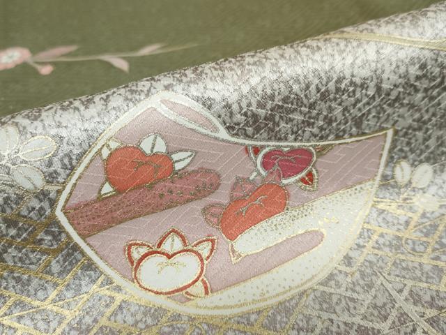 平和屋着物●創業460年・千總 訪問着 駒刺繍 草花文 暈し染め 金銀彩 三越扱い 正絹 逸品 未使用 DAAY5722ud