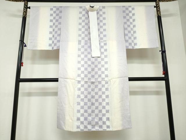 平和屋着物●長襦袢 無双仕立て 麻の葉市松文 暈し染め 正絹 逸品 未使用 DAAY5728ud