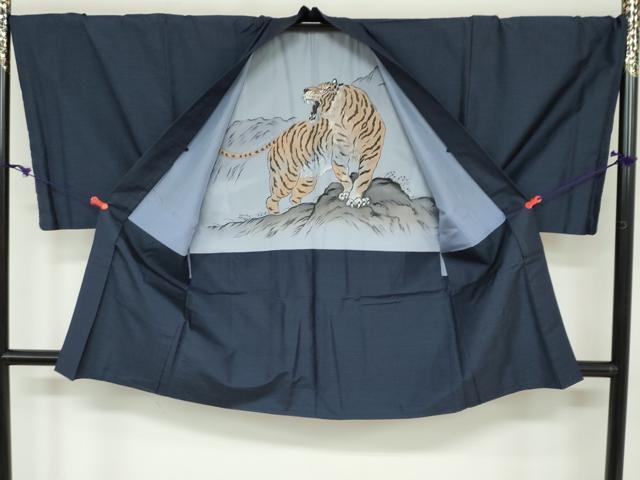 平和屋着物●男性　本場大島紬　アンサンブル　抽象文様　正絹　逸品　DAAY5731ud