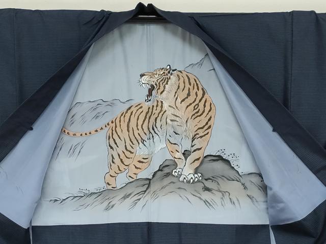平和屋着物●男性　本場大島紬　アンサンブル　抽象文様　正絹　逸品　DAAY5731ud