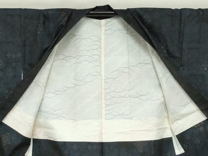 平和屋着物●本場大島紬 アンサンブル 抽象文様 正絹 逸品 未使用 DAAY5733ud