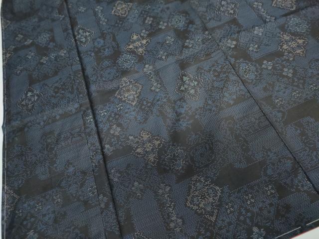 平和屋着物●本場大島紬 アンサンブル 抽象文様 正絹 逸品 未使用 DAAY5733ud