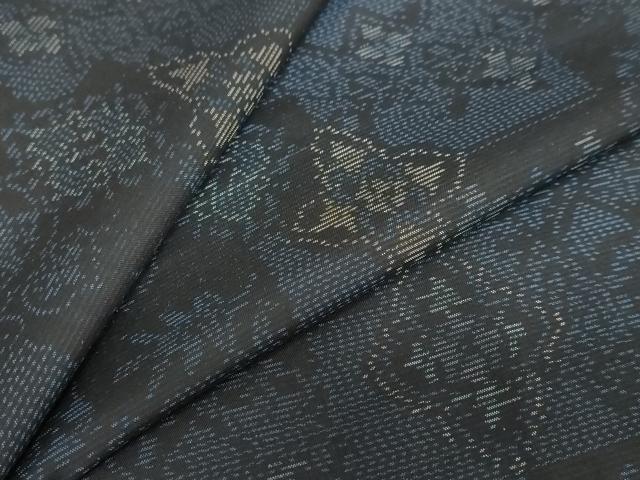 平和屋着物●本場大島紬 アンサンブル 抽象文様 正絹 逸品 未使用 DAAY5733ud