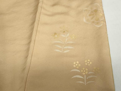 平和屋着物●豪華色留袖　寿光織　鏡裏洋花文　暈し染め　金糸　三越扱い　正絹　逸品　DAAY5737ud
