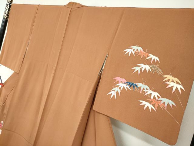 平和屋着物●訪問着　友禅　作家物　草花文　正絹　逸品　DAAY5740ud