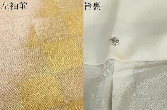 平和屋着物●訪問着　横段草花文　金彩　正絹　逸品　DAAY5758ud