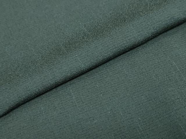 平和屋着物●上質なお召 色無地 百入茶色 正絹 逸品 DAAY5763ud