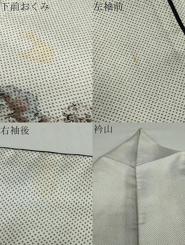 平和屋着物●本場染大島紬　訪問着　樹林風景文　正絹　逸品　DAAY5766ud