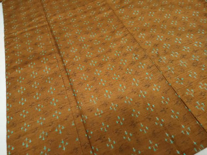平和屋着物●上質な紬　絣文様　正絹　逸品　DAAY5769ud