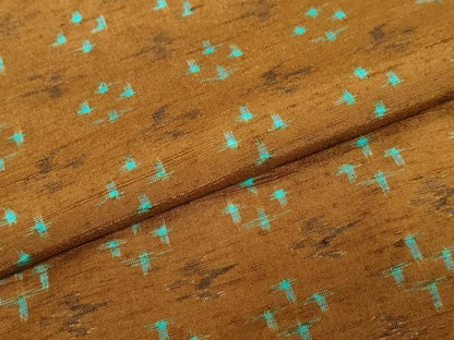 平和屋着物●上質な紬　絣文様　正絹　逸品　DAAY5769ud
