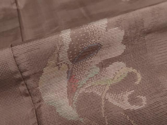平和屋着物●本場大島紬 舞花文 正絹 逸品 DAAY5781ud