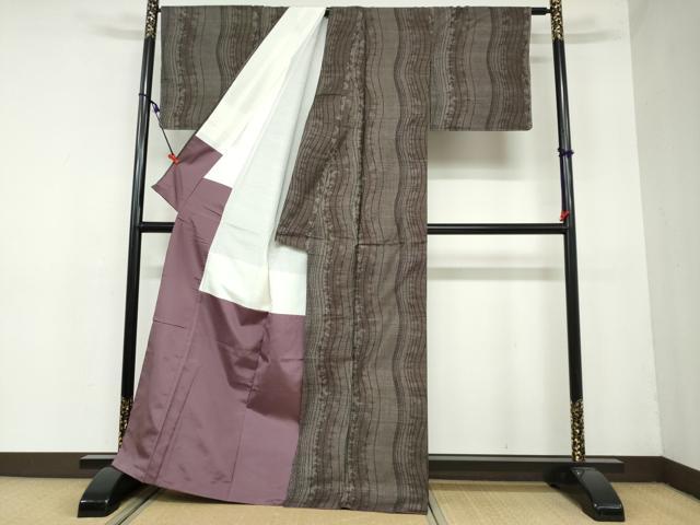 平和屋着物●本場大島紬　9マルキ　抽象文様　正絹　逸品　DAAY5784ud