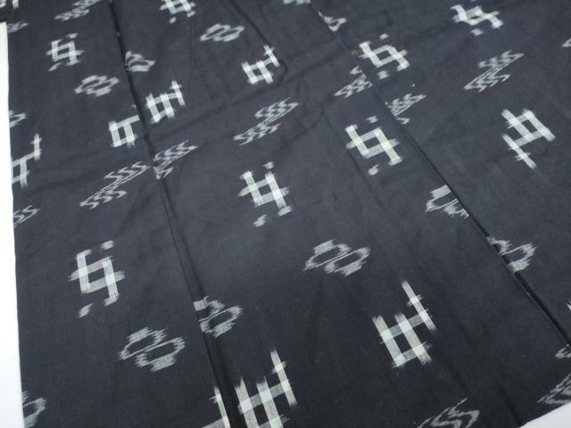平和屋着物▽本場琉球絣 綿琉球 単衣 絣文様 綿 逸品 DAAY5794ud