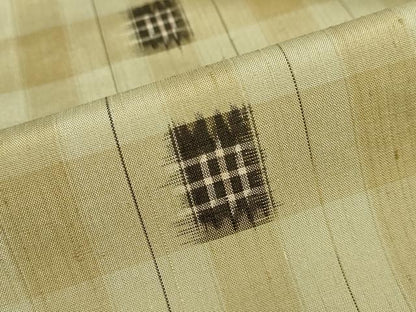 平和屋着物●上質な紬　絣文様　正絹　逸品　DAAY5803ud