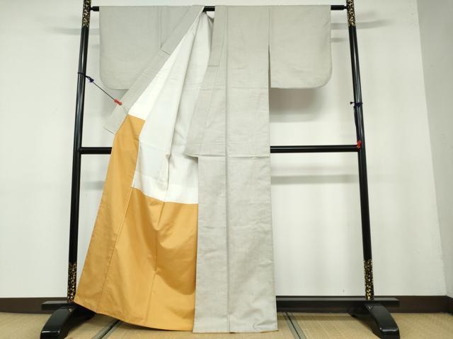 平和屋着物●上質な紬　100亀甲　抽象文様　正絹　逸品　DAAY5811ud