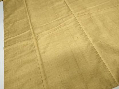 平和屋着物●結城紬　黄橡色　正絹　逸品　DAAY5817ud