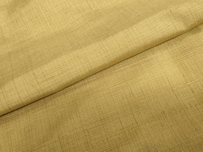 平和屋着物●結城紬　黄橡色　正絹　逸品　DAAY5817ud