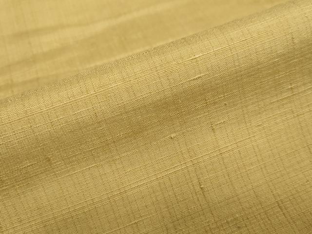 平和屋着物●結城紬　黄橡色　正絹　逸品　DAAY5817ud