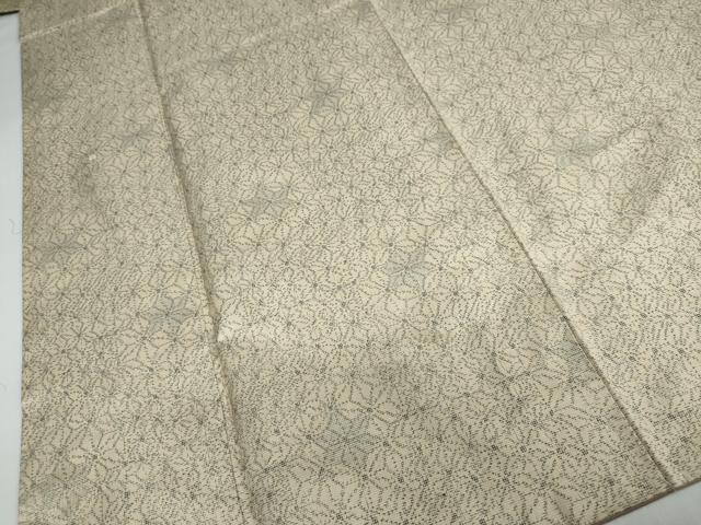 平和屋着物●上質な紬　麻の葉文様　正絹　逸品　DAAY5820ud