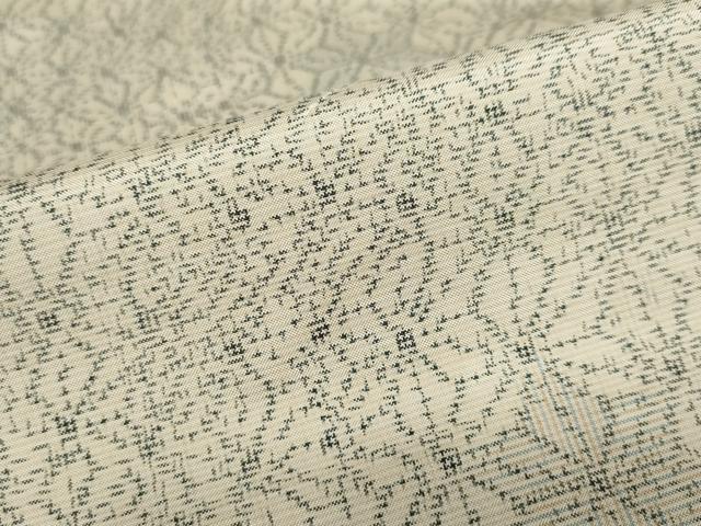 平和屋着物●上質な紬　麻の葉文様　正絹　逸品　DAAY5820ud