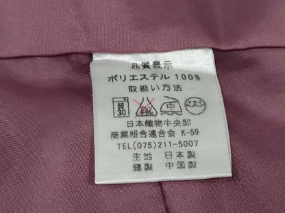 平和屋着物●訪問着 舞桜文 黒地 洗える着物 DAAY5825ud