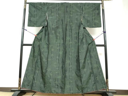 平和屋着物●本場大島紬 笹竹文 正絹 逸品 未使用 DAAY5826ud