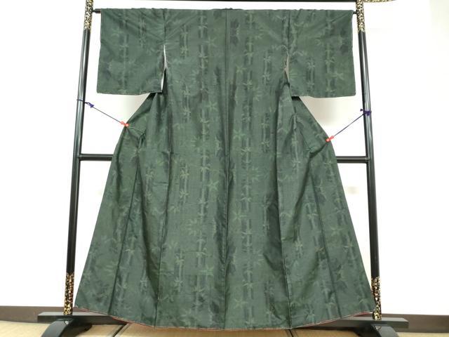 平和屋着物●本場大島紬 笹竹文 正絹 逸品 未使用 DAAY5826ud