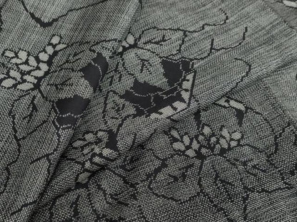 平和屋着物●本場大島紬　9マルキ　草花文　正絹　逸品　DAAY5827ud