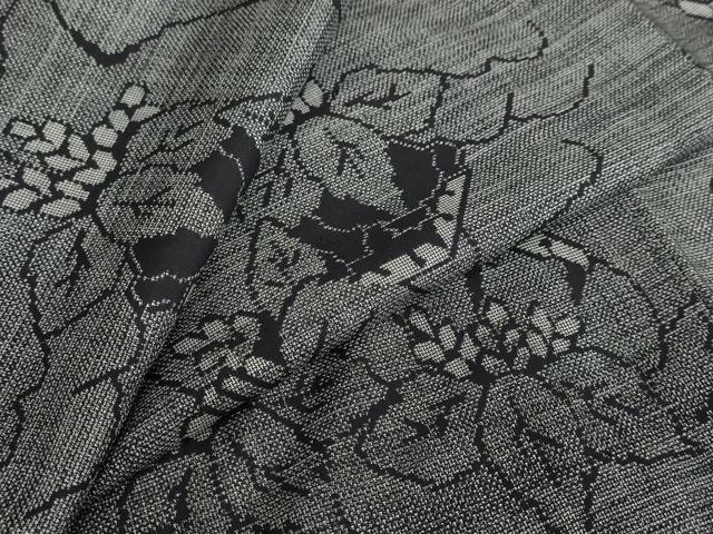 平和屋着物●本場大島紬　9マルキ　草花文　正絹　逸品　DAAY5827ud