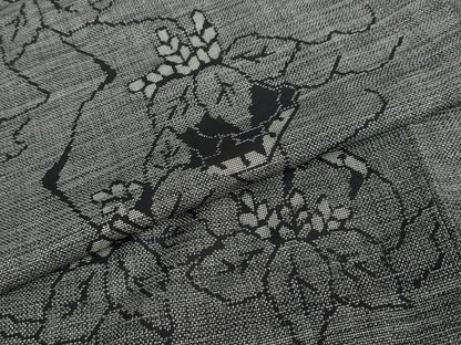 平和屋着物●本場大島紬　9マルキ　草花文　正絹　逸品　DAAY5827ud