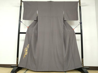 平和屋着物●色留訪問着 草花文 金彩 正絹 逸品 未使用 DAAY5836ud